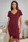Clear Skies Jersey Twist T-Shirt Dress