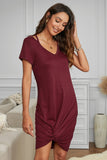 Clear Skies Jersey Twist T-Shirt Dress
