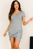 Clear Skies Jersey Twist T-Shirt Dress