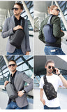 BANGE 2023 New Multifunction Crossbody Bag Shoulder Messenger Bags Male Waterproof Short Trip Chest Bag Pack for Men