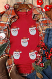 Faux Sequin Christmas Claus Pattern Crewneck T Shirt