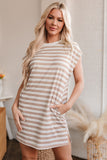 Round Neck Casual Pocketed Mini Dress