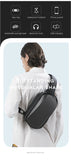 BANGE New Multifunction USB Crossbody Bag Shoulder Bag Man TPU Waterproof Travel Sling Messenger Pack Chest Bag for Male