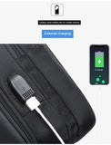 BANGE Men's Chest Pack Casual Crossbody Bags Male USB Charging Shoulder Bag Oxford Messenger Bag Waterproof Large Capacity 2021