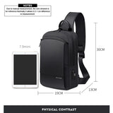 BANGE Fashion Men Travel Waterproof Casual Male Chest Sports Packs Messenger Shoulder Bag Boys Running for iPad mini