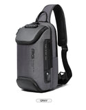 Bange Multi functional Men's Oxford Crossbody Bag Anti-theft Shoulder Bags Short Trip Messenger USB Charging Chest Bag Pack