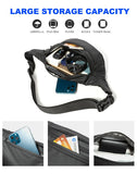 Men Fanny Pack with Anti-theft Zip, Waterproof Sports Outdoor Sling Bag, Adjustable Crossbody Belt Bag for Travel Walk Cycling