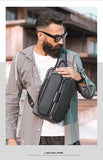 BANGE Men's Chest Pack Casual Crossbody Bags Male USB Charging Shoulder Bag Oxford Messenger Bag Waterproof Large Capacity 2021
