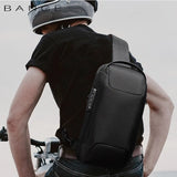 BANGE Men's Waterproof USB Oxford Crossbody Bag Anti-theft Shoulder Sling Bag Multifunction Travel Messenger Chest Pack For Male