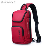 BANGE Crossbody Bag For Men Portable Waterproof Shoulder Messenger Bags Male Travel Short Trip Chest Bag Fit For 9.7 Inch iPad