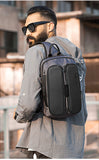 BANGE Men's Chest Pack Casual Crossbody Bags Male USB Charging Shoulder Bag Oxford Messenger Bag Waterproof Large Capacity 2021