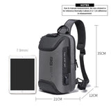 Bange Multi functional Men's Oxford Crossbody Bag Anti-theft Shoulder Bags Short Trip Messenger USB Charging Chest Bag Pack