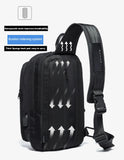 BANGE Men's Chest Pack Casual Crossbody Bags Male USB Charging Shoulder Bag Oxford Messenger Bag Waterproof Large Capacity 2021