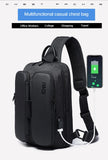 BANGE Men's Chest Pack Casual Crossbody Bags Male USB Charging Shoulder Bag Oxford Messenger Bag Waterproof Large Capacity 2021