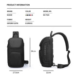 BANGE Crossbody Bag For Men Portable Waterproof Shoulder Messenger Bags Male Travel Short Trip Chest Bag Fit For 9.7 Inch iPad
