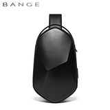 BANGE Hard Shell Design 3.0 USB Charging Crossbody Bag Shoulder Bags Male Waterproof Short Trip Chest Bag Pack for Men Sling Bag