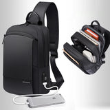 BANGE Fashion Men Travel Waterproof Casual Male Chest Sports Packs Messenger Shoulder Bag Boys Running for iPad mini