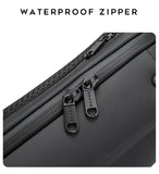 BANGE New Multifunction USB Crossbody Bag Shoulder Bag Man TPU Waterproof Travel Sling Messenger Pack Chest Bag for Male