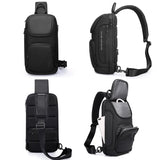 BANGE Crossbody Bag For Men Portable Waterproof Shoulder Messenger Bags Male Travel Short Trip Chest Bag Fit For 9.7 Inch iPad