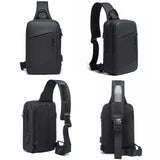 BANGE Fashion Men Travel Waterproof Leisure Male Chest Sports Packs Messenger Shoulder Sling Running Bag men's Boys Handbag
