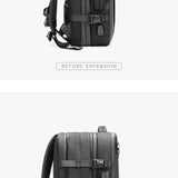 INRNN Large Capacity Men Backpack 15.6 inch Laptop Backpacks Waterproof Oxford Travel Business Backpack Male Expandable Bagpack