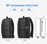 Lifetime Warranty Men Expandable Backpack 15.6-19inch Laptop Backpack For Men RFID Anti Theft Bag Travel Bag Schoolbag Cabin Bag