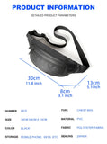 Men Fanny Pack with Anti-theft Zip, Waterproof Sports Outdoor Sling Bag, Adjustable Crossbody Belt Bag for Travel Walk Cycling