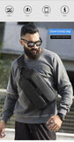 BANGE Men's Chest Pack Casual Crossbody Bags Male USB Charging Shoulder Bag Oxford Messenger Bag Waterproof Large Capacity 2021