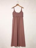 Straps V-neck High Waist Lace Chiffon Prom Dress