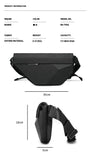 BANGE Men Oxford Waterproof Multifunction Hard Shoulder Bags Messenger Chest Sling Crossbody Bags Travel For 7.9 inch iPad