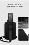 BANGE Male Shoulder Bags USB Charging Crossbody Bags Men Anti Theft Chest Bag School Summer Short Trip Messengers Bag