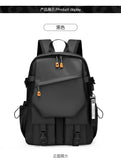 Nylon Zipper Solid Color Large Capacity USB New Backpack Leisure Travel Outdoor Academy Wind Backpack Waterproof Wear-resistant