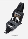BANGE Male Shoulder Bags USB Charging Crossbody Bags Men Anti Theft Chest Bag School Summer Short Trip Messengers Bag