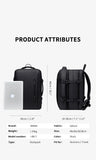 INRNN Expandable Backpack Men 17inch Laptop Backpacks 39L Waterproof Anti Theft Backpack Male Large Capacity Travel Business Bag