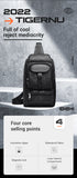 Lifetime Warranty Men Fashion Shoulder Bag For Man 9.7 11inch Ipad Bag Chest Pack Men Waterproof Large Capacity Crossbody Bag