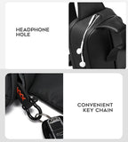 BANGE Male Shoulder Bags USB Charging Crossbody Bags Men Anti Theft Chest Bag School Summer Short Trip Messengers Bag