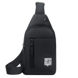 Solid color oxford fabric multi-pocket chest bag, casual sports slash waist chest bag for going out and daily commuting
