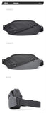 BANGE Big Capacity Waterproof Multifunction Crossbody Bag Men Shoulder Bag Male Sling Chest Bags For Waist Belt Matching