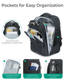 BAGSMART Rolling Backpack 17 Inch Laptop Water Resistant Large Capacity 40L Travel Luggage Wheeled Backpack for Men Women