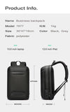 BANGE Waterproof Multi-Use Laptop Backpack For 15.6 Inch USB Charging Shockproof Business Briefcase Shoulder Bag For Man Women