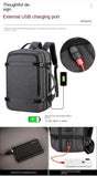 40L Expandable USB Travel Backpack, Flight Approved Carry on Bags for Airplanes,Water Resistant Durable 17-inch backpack men