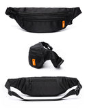 Men Fanny Pack with Anti-theft Zip, Waterproof Sports Outdoor Sling Bag, Adjustable Crossbody Belt Bag for Travel Walk Cycling
