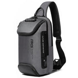 Bange Multi functional Men's Oxford Crossbody Bag Anti-theft Shoulder Bags Short Trip Messenger USB Charging Chest Bag Pack