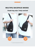 Solid color oxford fabric multi-pocket chest bag, casual sports slash waist chest bag for going out and daily commuting
