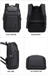 Wiersoon Backpack For Men Waterproof Backpack Large Capacity Business Trip Multifunctional Password Anti-theft Laptop Bag