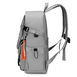 Nylon Zipper Solid Color Large Capacity USB New Backpack Leisure Travel Outdoor Academy Wind Backpack Waterproof Wear-resistant