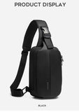 BANGE Male Shoulder Bags USB Charging Crossbody Bags Men Anti Theft Chest Bag School Summer Short Trip Messengers Bag