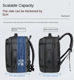 40L Expandable USB Travel Backpack, Flight Approved Carry on Bags for Airplanes,Water Resistant Durable 17-inch backpack men