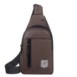 Solid color oxford fabric multi-pocket chest bag, casual sports slash waist chest bag for going out and daily commuting
