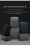 New Xiaomi Minimalist Urban Backpack 2 Men's and Women's 15.6 Inch Laptop USB Travel Backpack 20L Notebook Backpack Waterproof